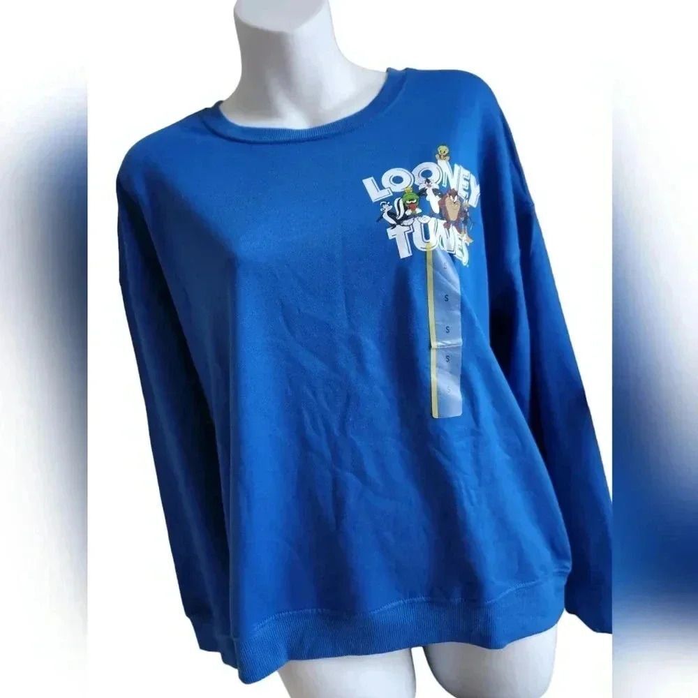 Looney Tunes sweatshirt Ladies blue crewneck size S